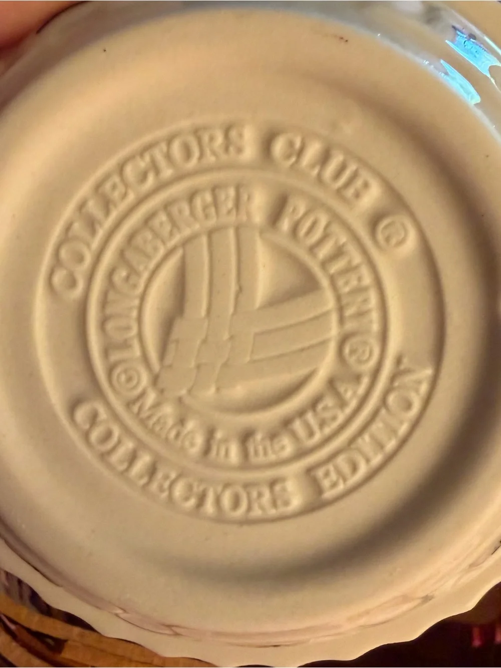 LONGABERGER 1999 CC JW MINIATURE 2 PIE BASKET N PIE PLATE